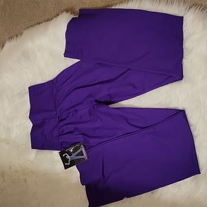 Motionwear purple stretch pants pull on high waist Medium Adult New with…tags